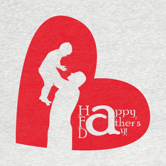 Happy Father Day with Hearth Dad And Son by FêriStore'